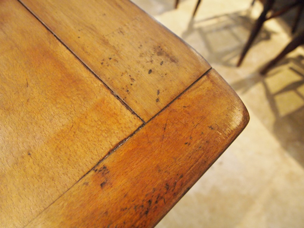 Table refectory dining farmhouse French Beech c1860 View VI