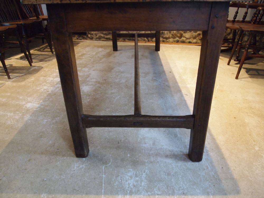 Table refectory dining farmhouse French Beech c1860 View VII