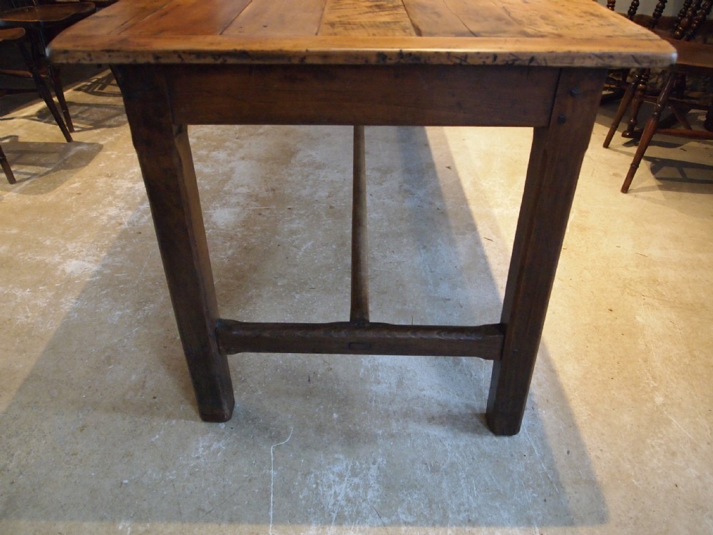 Table refectory dining farmhouse French Beech c1860 View XI