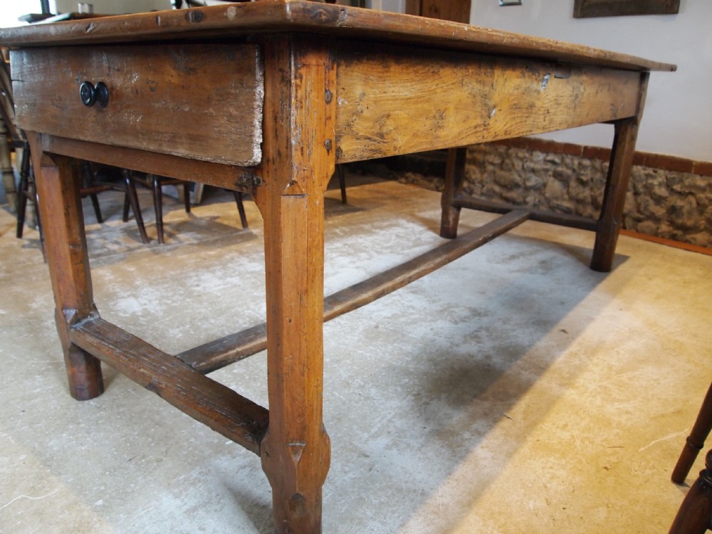 Table rare French Apple wood refectory dining farmhouse c1800 View IX