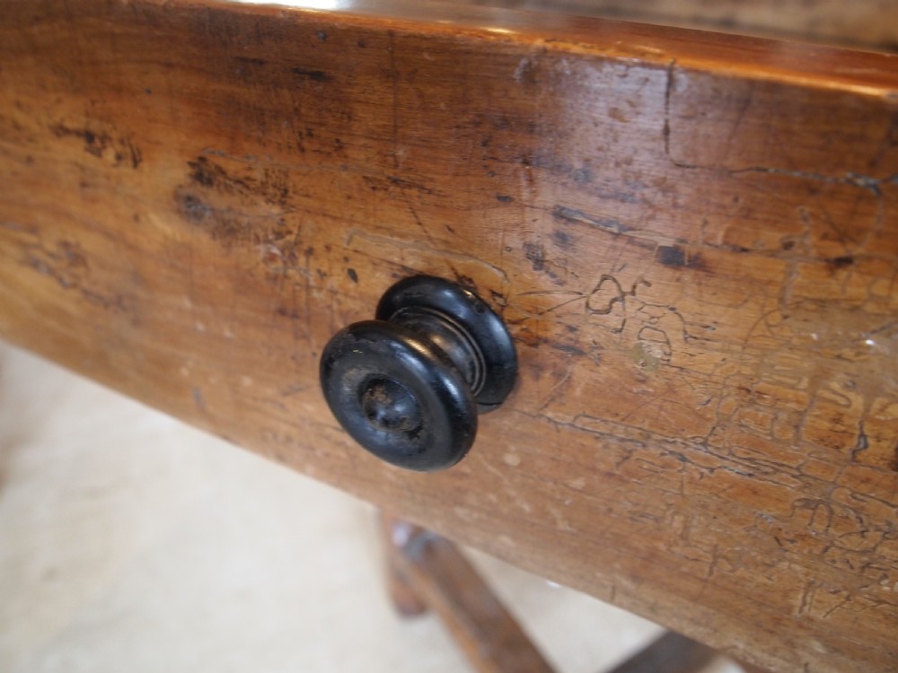 Table rare French Apple wood refectory dining farmhouse c1800 View XII