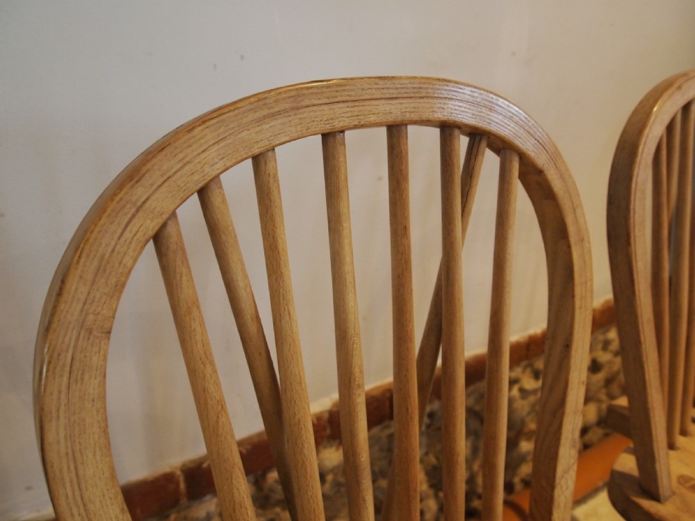 Chairs Windsor kitchen dining set of 4 Edwardian Bateman c1900 View V