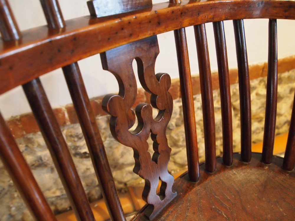 Chair Windsor Pippy & Burr Yew Very fine George III c1800 View XIII