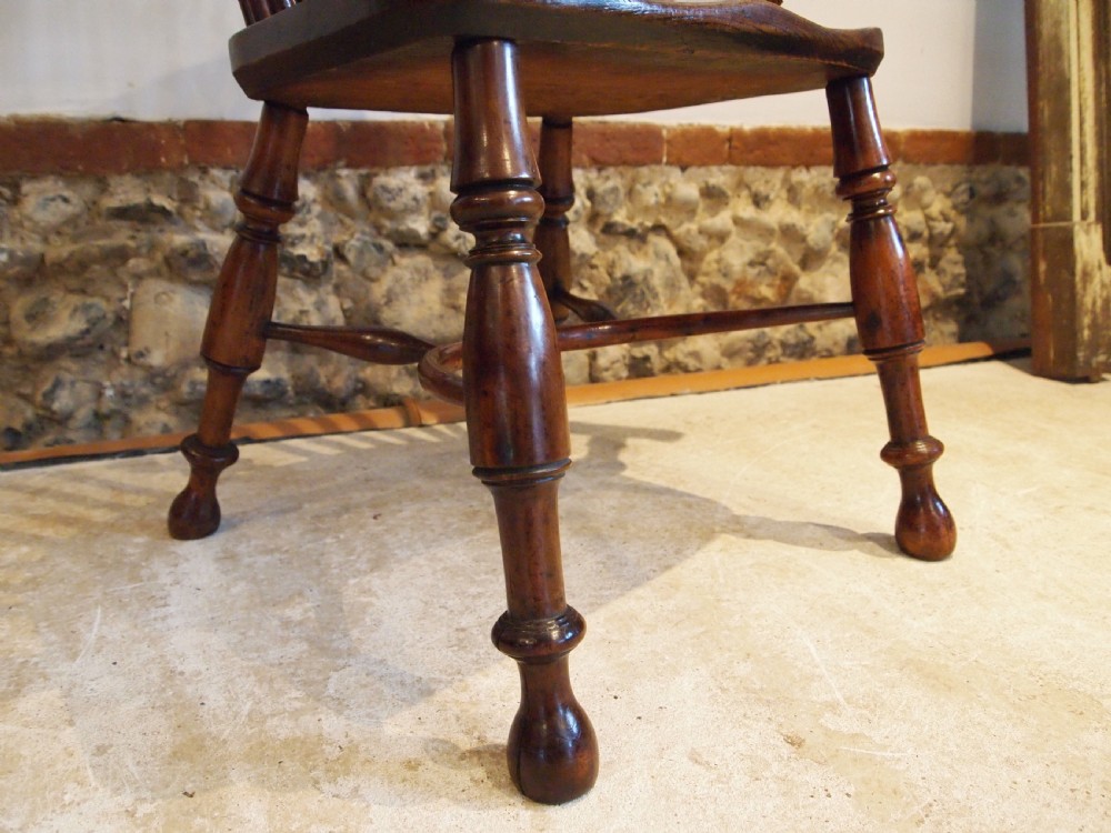 Chair Windsor Pippy & Burr Yew Very fine George III c1800 View XIV