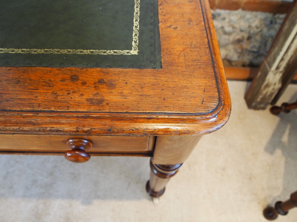 Desk writing table Gillows Oak c1880 View III