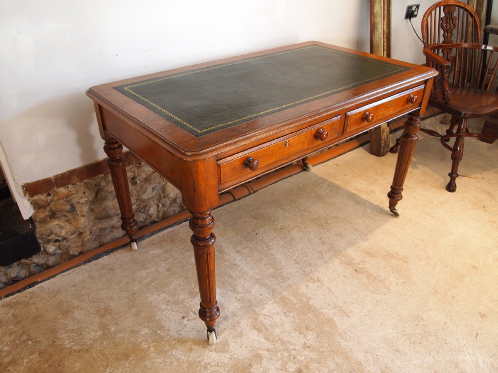 Desk writing table Gillows Oak c1880 View X