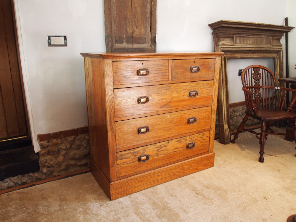 Chest of drawers rare Arts and Crafts Oak Harris Lebus c1900 View XI