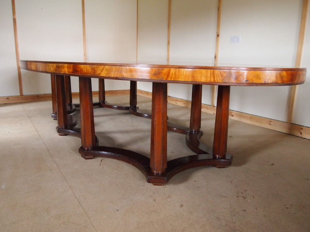 Table dining Boardroom large Edwardian seats 20 Norwich Union c1900 View III