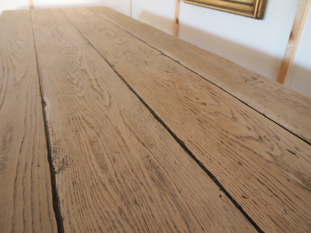 Table stunning English Oak refectory dining farmhouse seats 12 c1900 View VI
