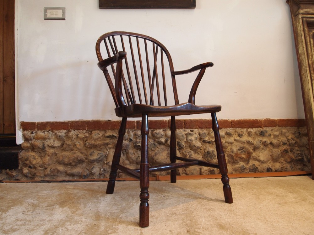 Chair Yew Elm Windsor armchair George III c1820