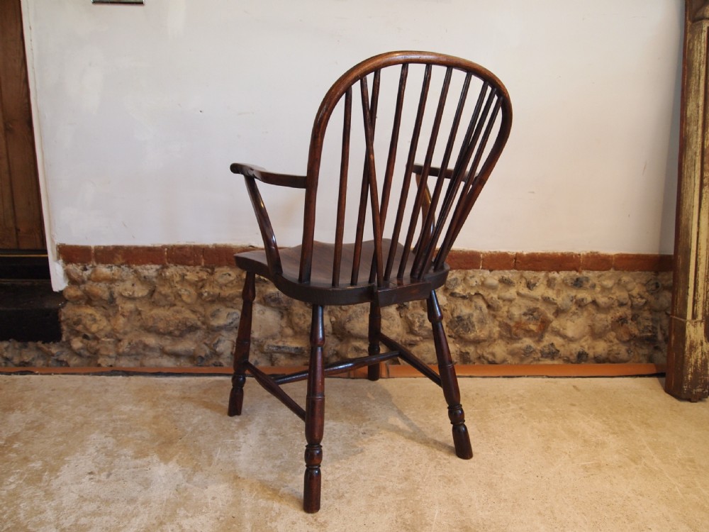 Chair Yew Elm Windsor armchair George III c1820 View VII