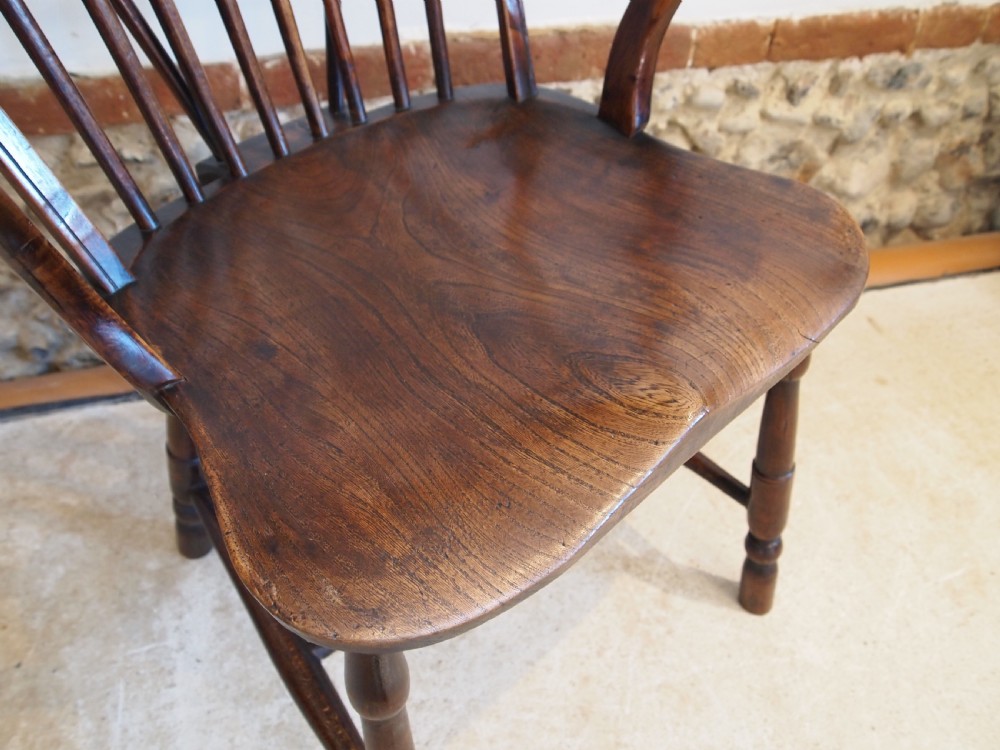 Chair Yew Elm Windsor armchair George III c1820 View VIII