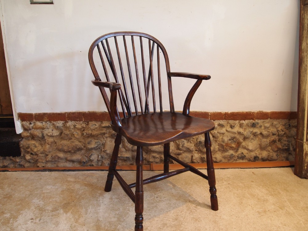 Chair Yew Elm Windsor armchair George III c1820 View IX