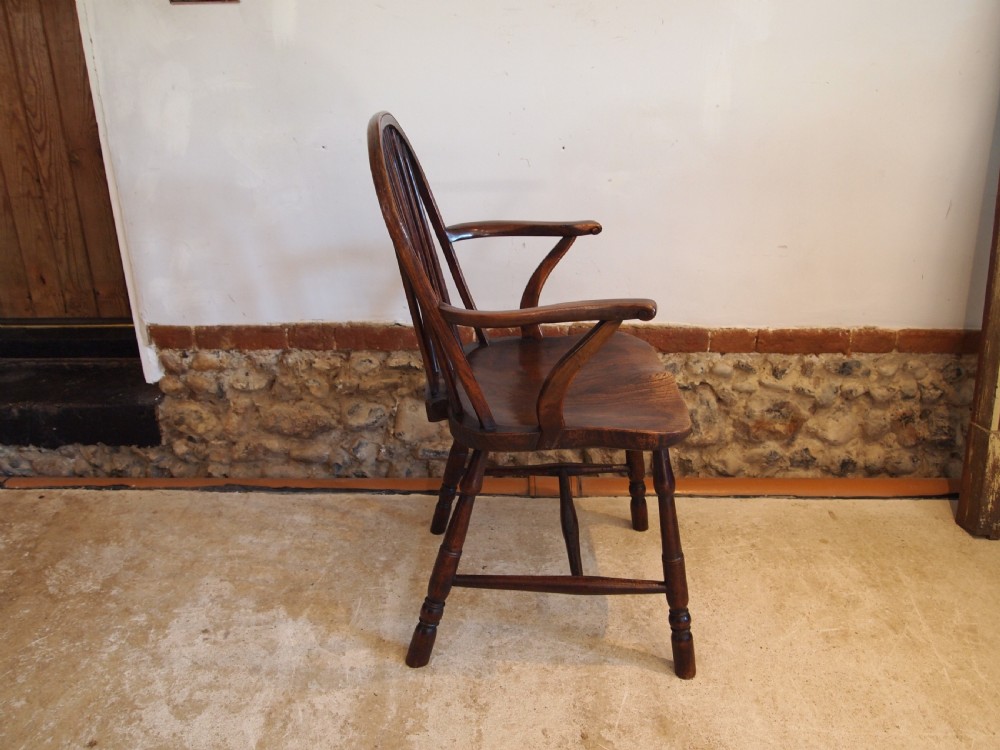 Chair Yew Elm Windsor armchair George III c1820 View XI