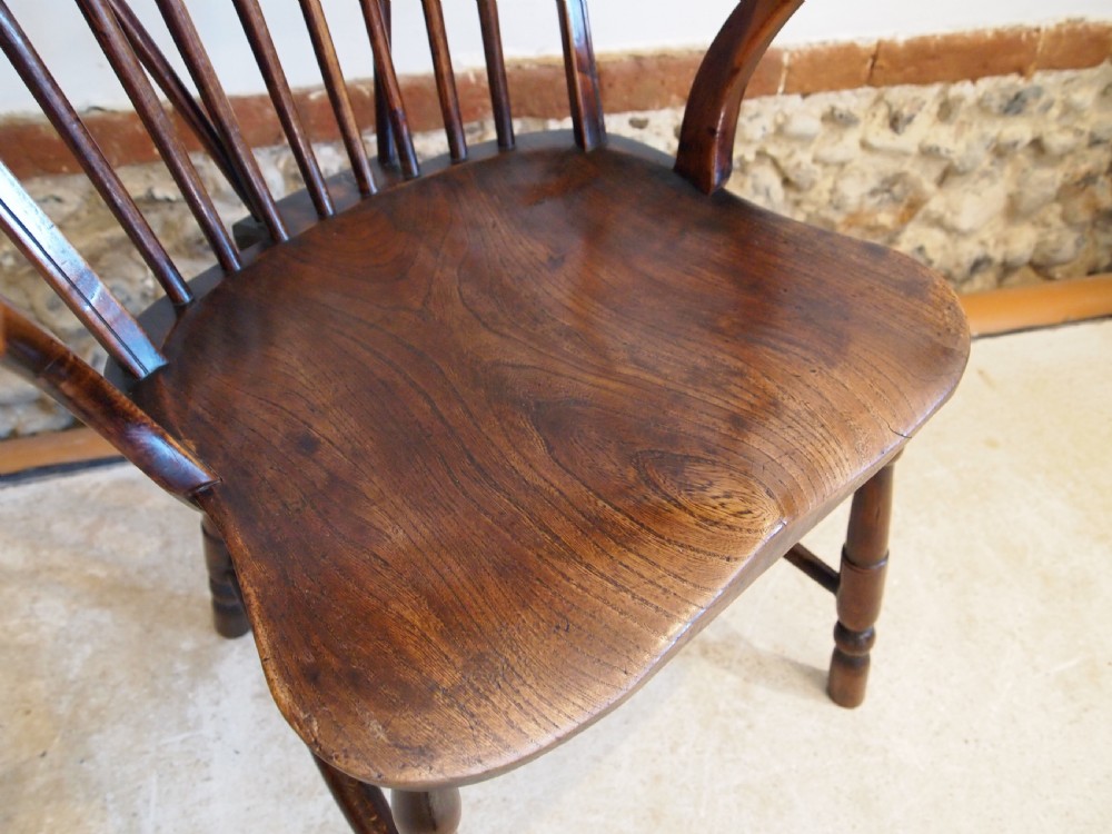 Chair Yew Elm Windsor armchair George III c1820 View XIII