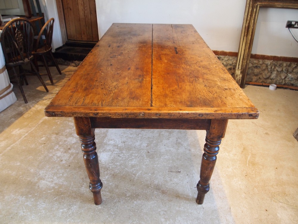 Table wonderful Victorian refectory farmhouse dining c1840 View III