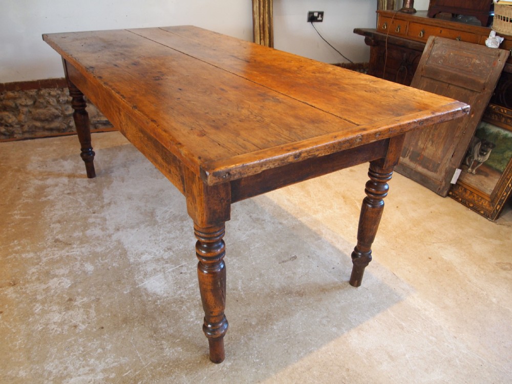 Table wonderful Victorian refectory farmhouse dining c1840 View IV