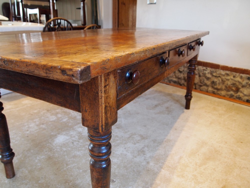 Table wonderful Victorian refectory farmhouse dining c1840 View VI