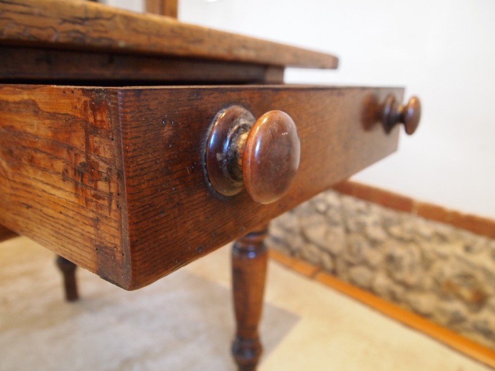 Table wonderful Victorian refectory farmhouse dining c1840 View VII