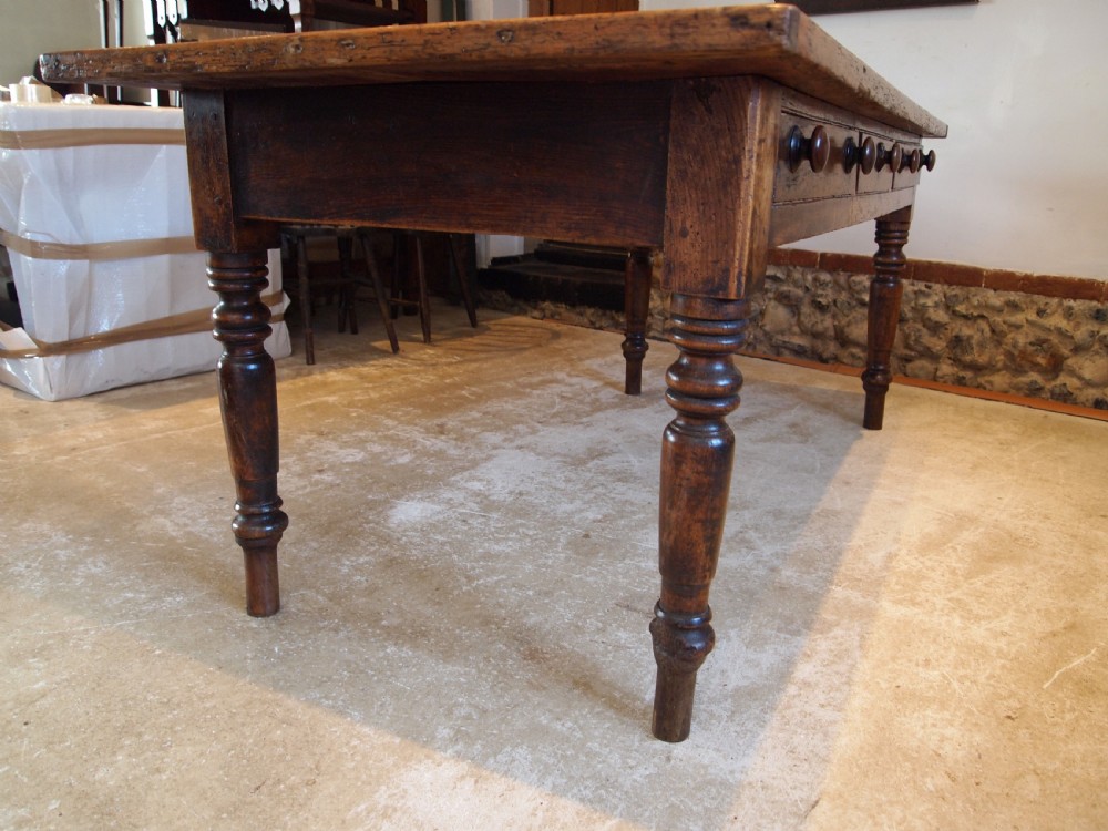 Table wonderful Victorian refectory farmhouse dining c1840 View VIII