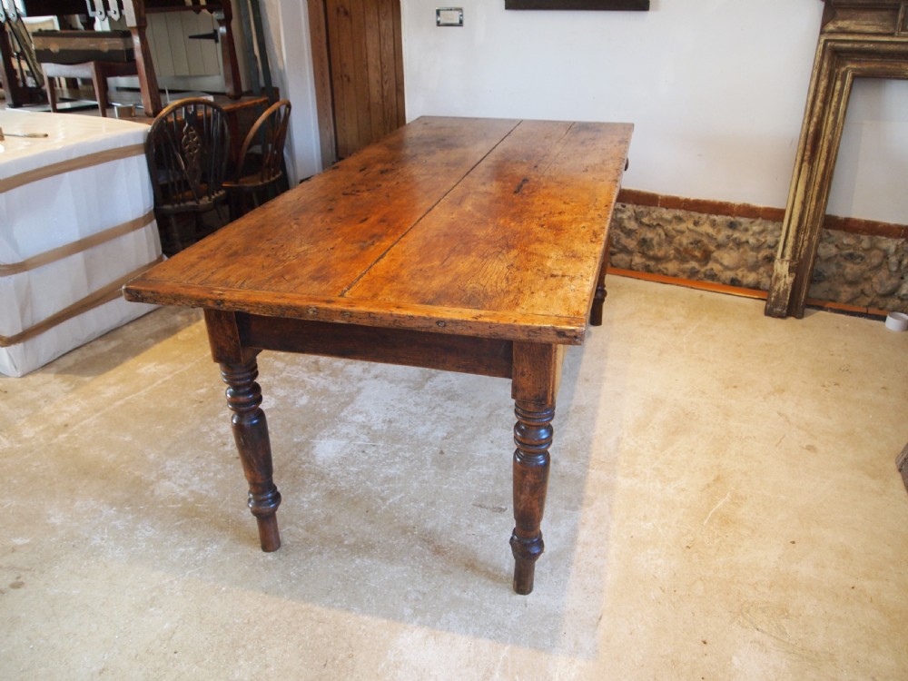 Table wonderful Victorian refectory farmhouse dining c1840 View XII