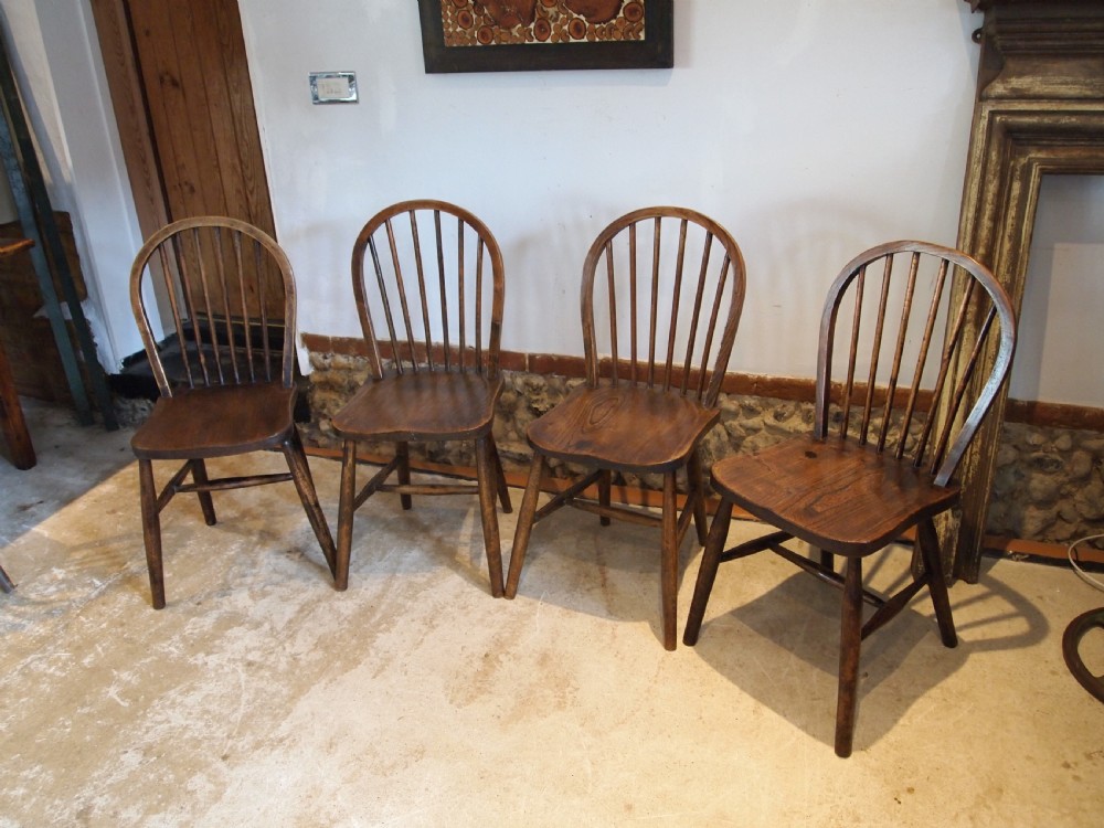 Chairs Windsor dining kitchen chairs set of 4 Edwardian Elm Ash Beech c1900 View VI