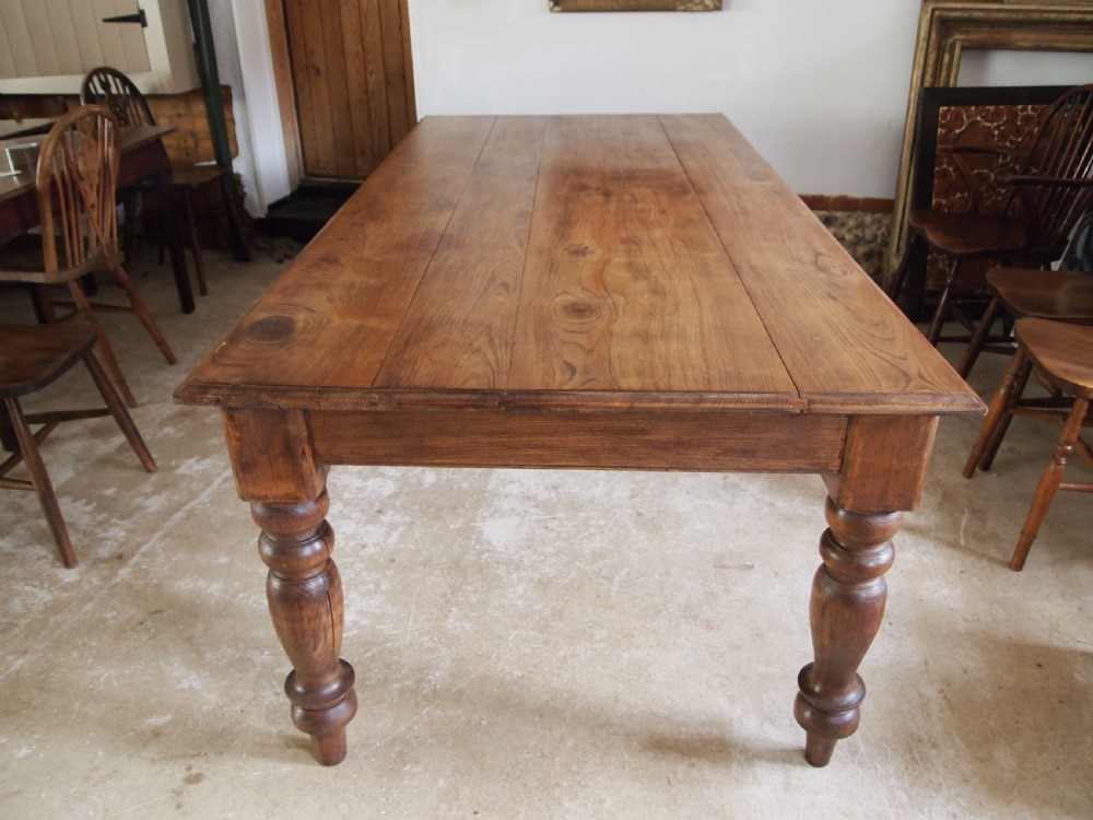 Table Victorian Oak kitchen refectory farmhouse dining c1880 View VII