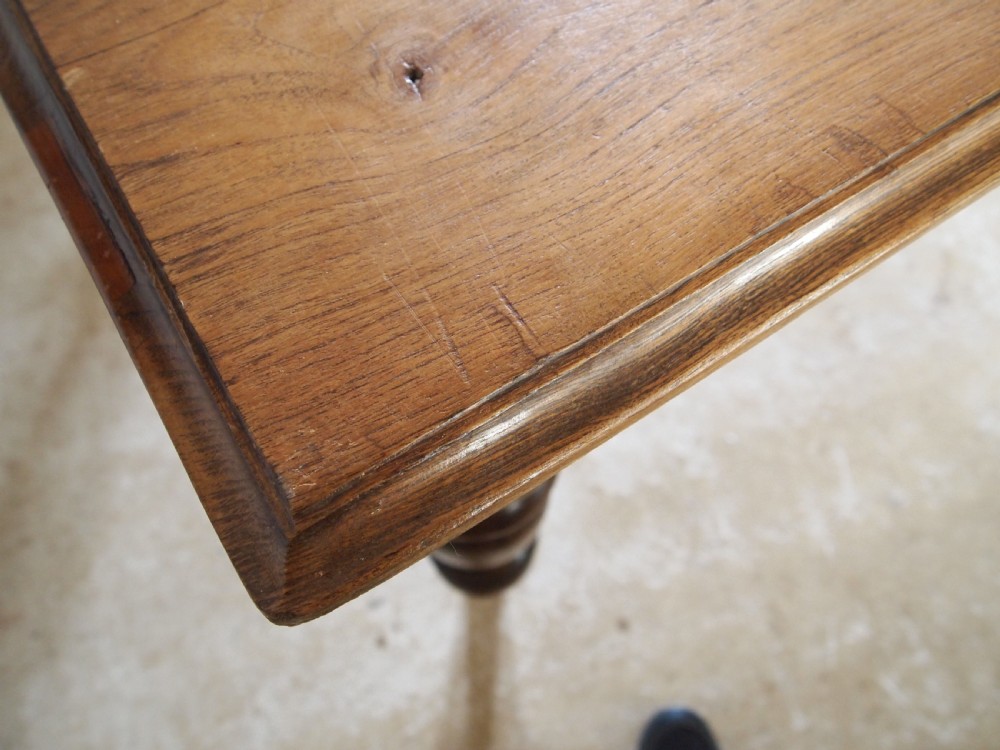 Table Victorian Oak kitchen refectory farmhouse dining c1880 View IX
