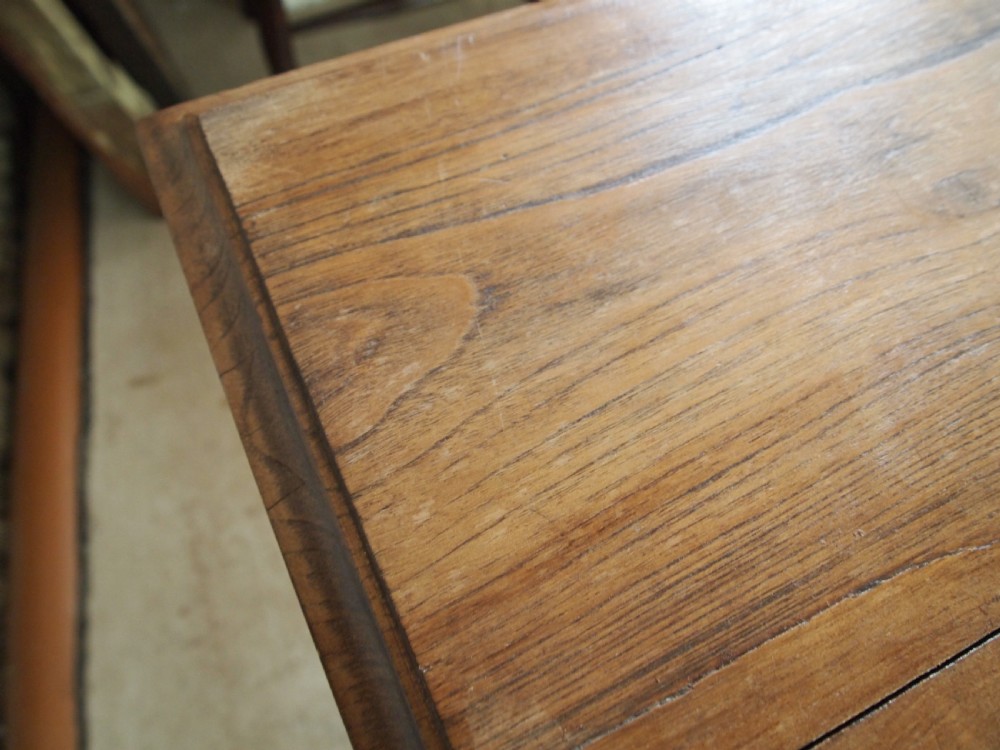 Table Victorian Oak kitchen refectory farmhouse dining c1880 View X