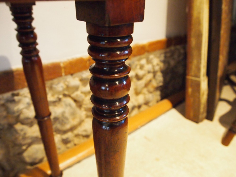 Table fine George IV Regency side hall console Mahogany c1825 View XI