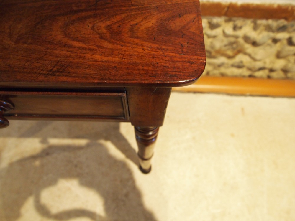 Table fine George IV Regency side hall console Mahogany c1825 View XIII