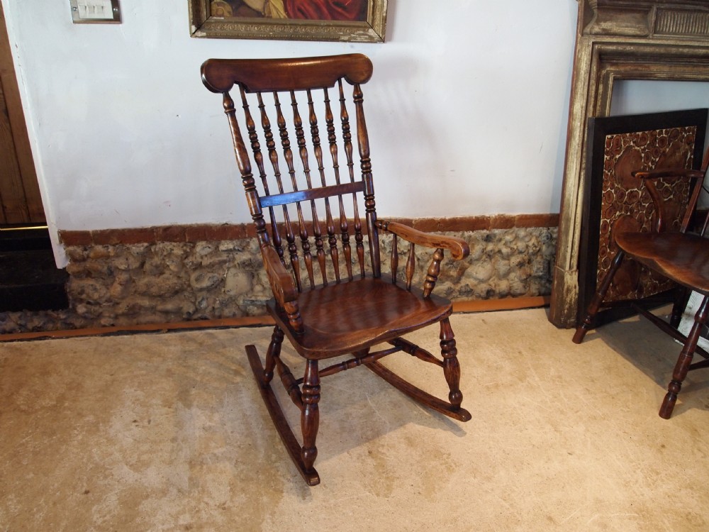Chair rare John Shadford Caistor Lincs Windsor rocker c1860