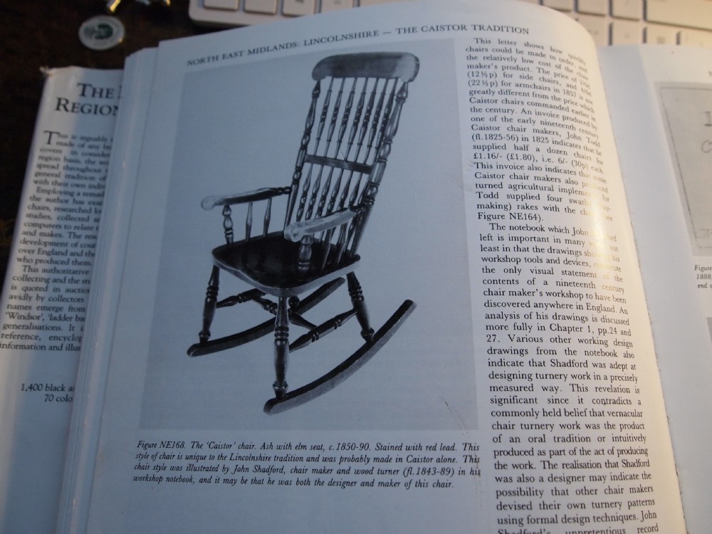 Chair rare John Shadford Caistor Lincs Windsor rocker c1860 View II