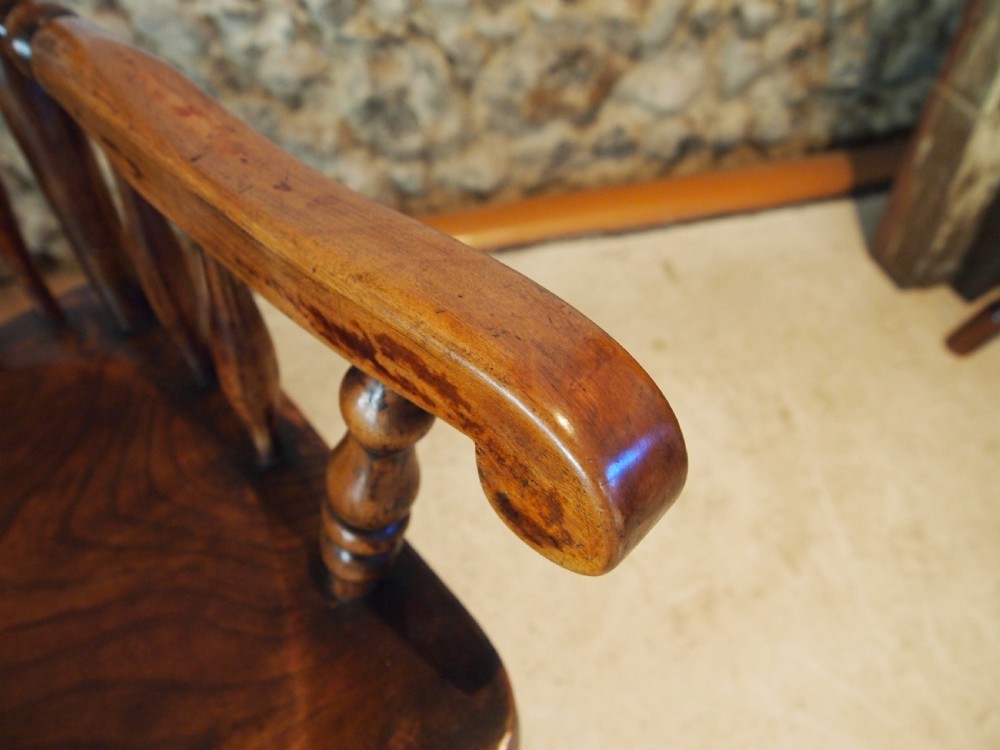 Chair rare John Shadford Caistor Lincs Windsor rocker c1860 View IX