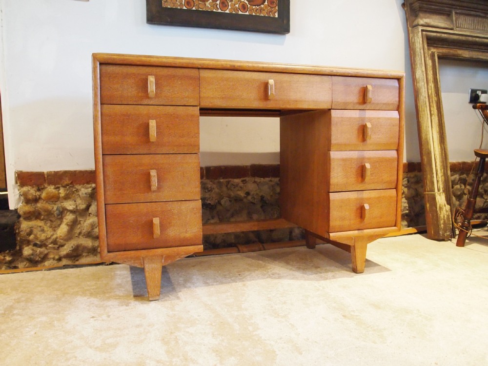 Desk Heals of London Oak c1930 View VIII