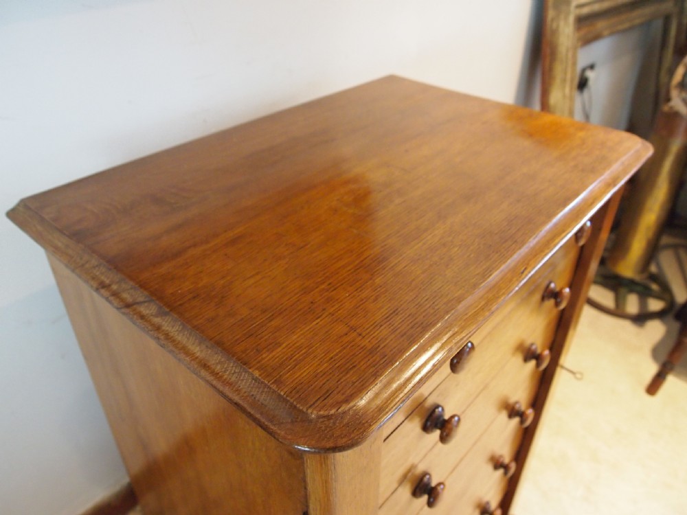Chest of drawers Wellington chest Oak Victorian c1870 View X