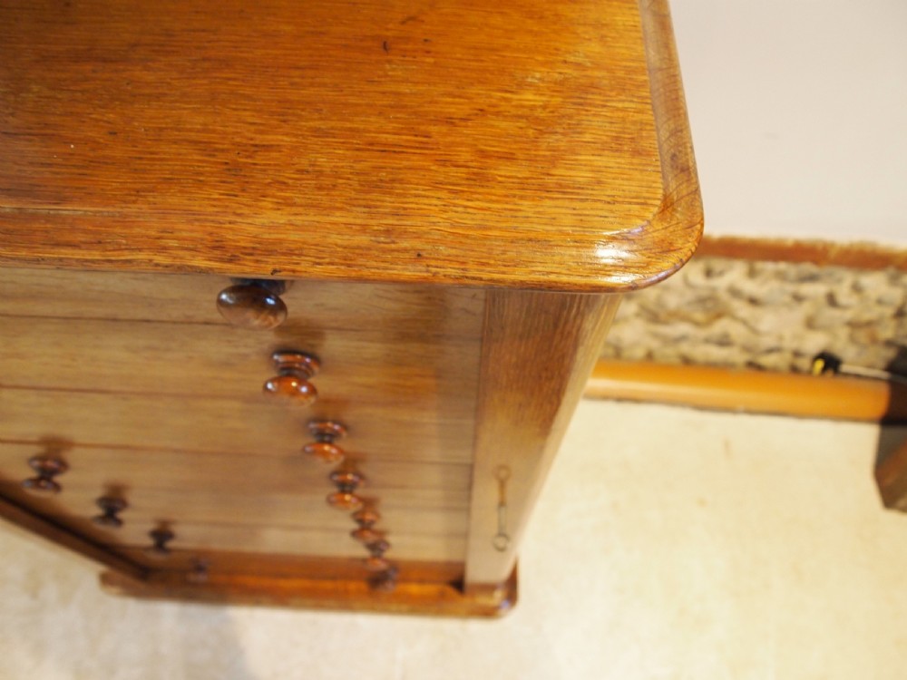 Chest of drawers Wellington chest Oak Victorian c1870 View XI