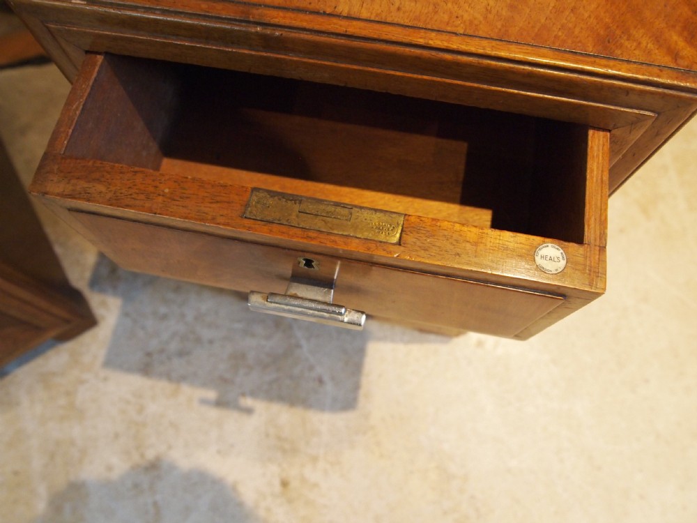 Bedside chests cabinets Heals of London Walnut Art deco c1930 View III