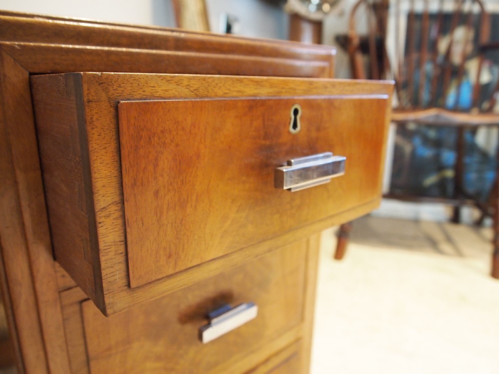 Bedside chests cabinets Heals of London Walnut Art deco c1930 View VII