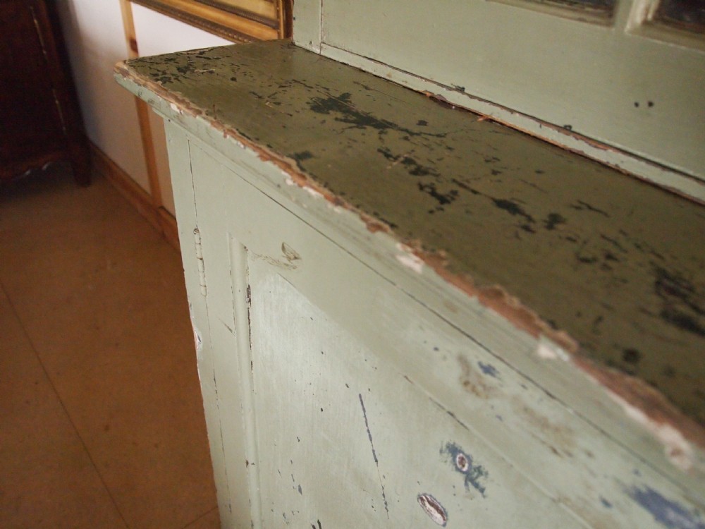 Cupboard pantry dresser French original paint c1880 View IX