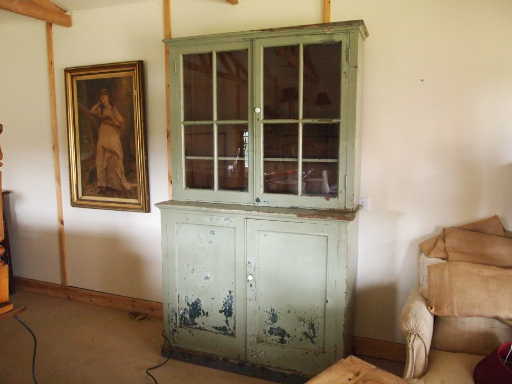 Cupboard pantry dresser French original paint c1880 View X