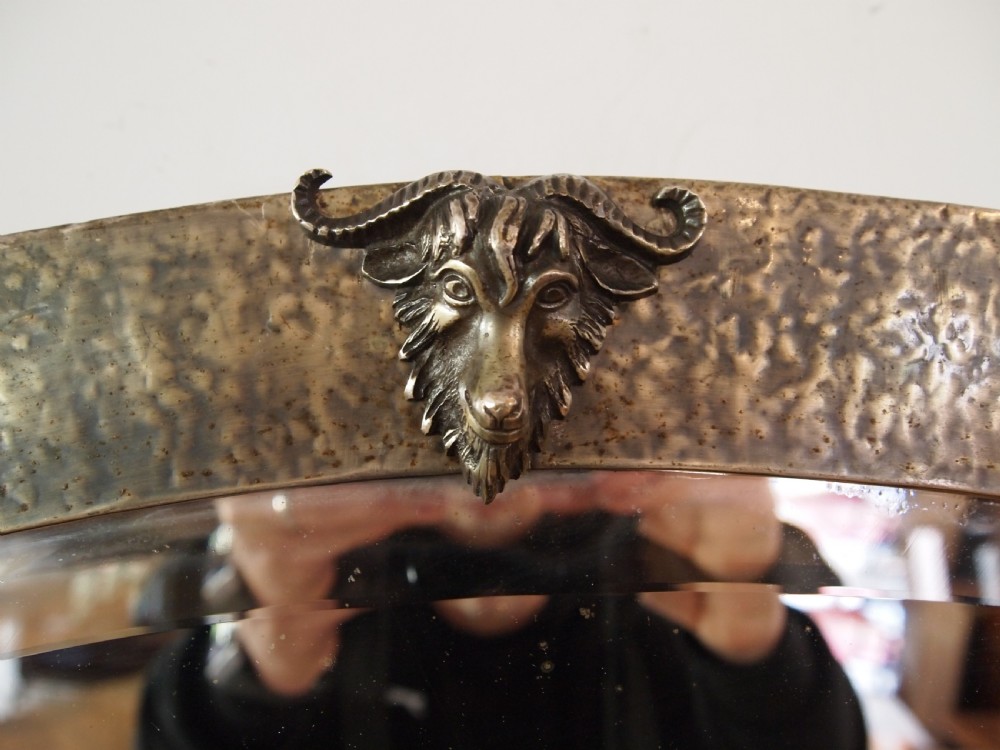 Mirror large Arts and Crafts Pewter c1900 View II
