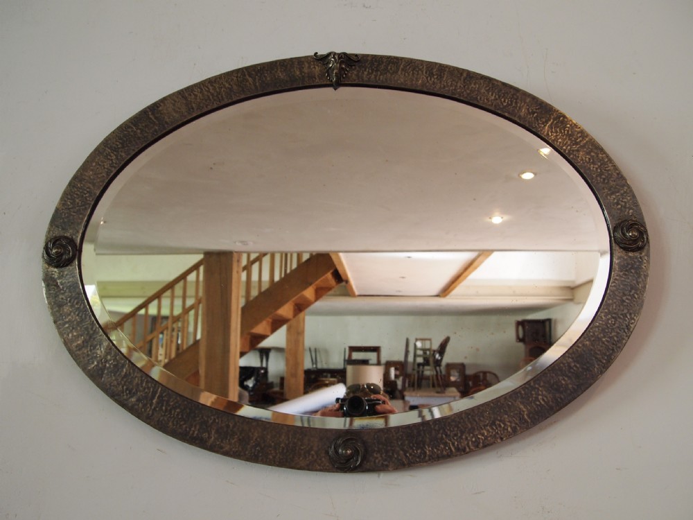 Mirror large Arts and Crafts Pewter c1900 View IV