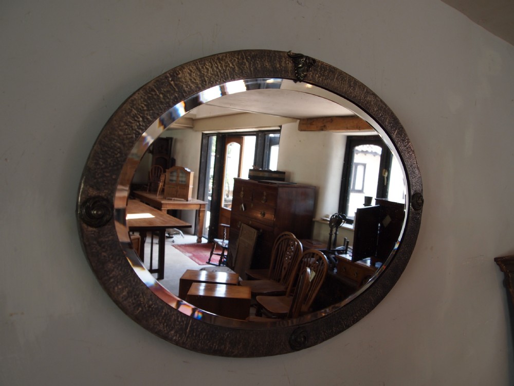 Mirror large Arts and Crafts Pewter c1900 View IX