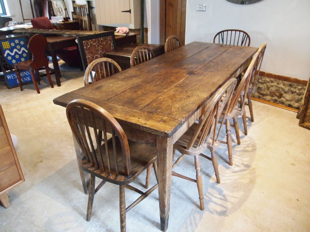 Table refectory dining farmhouse French oak c1800 View VII