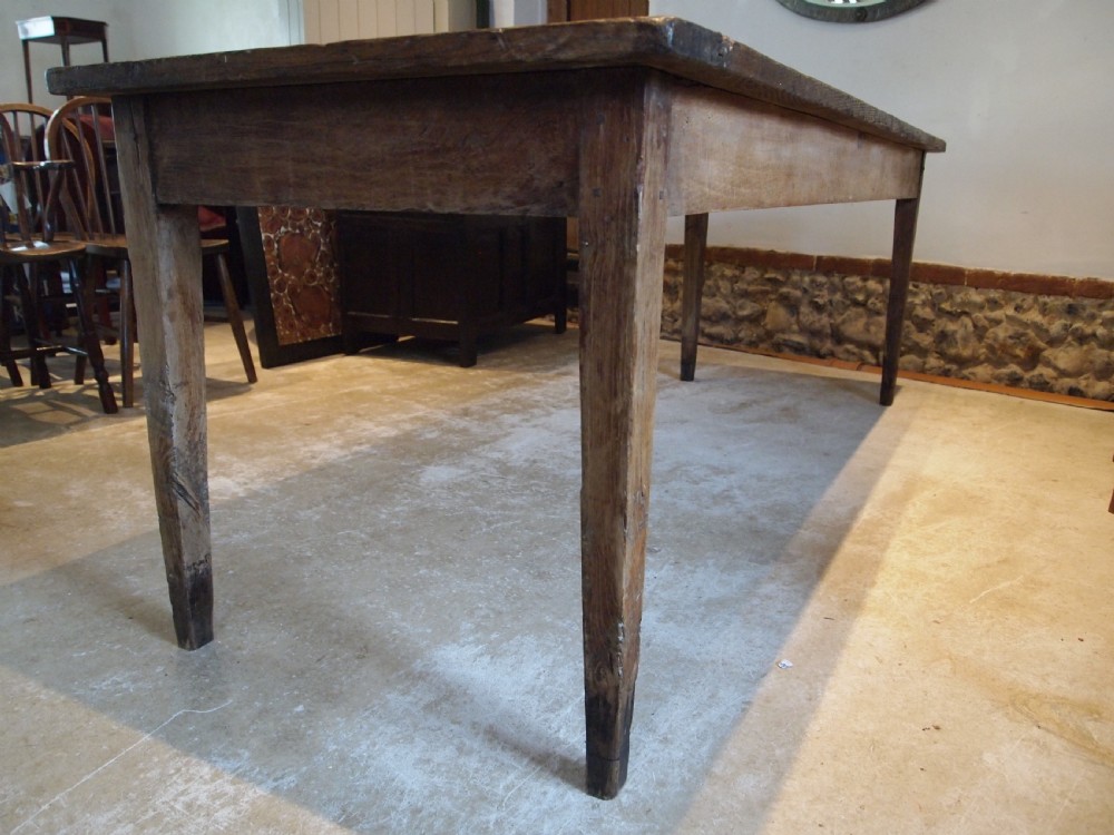 Table refectory dining farmhouse French oak c1800 View VIII