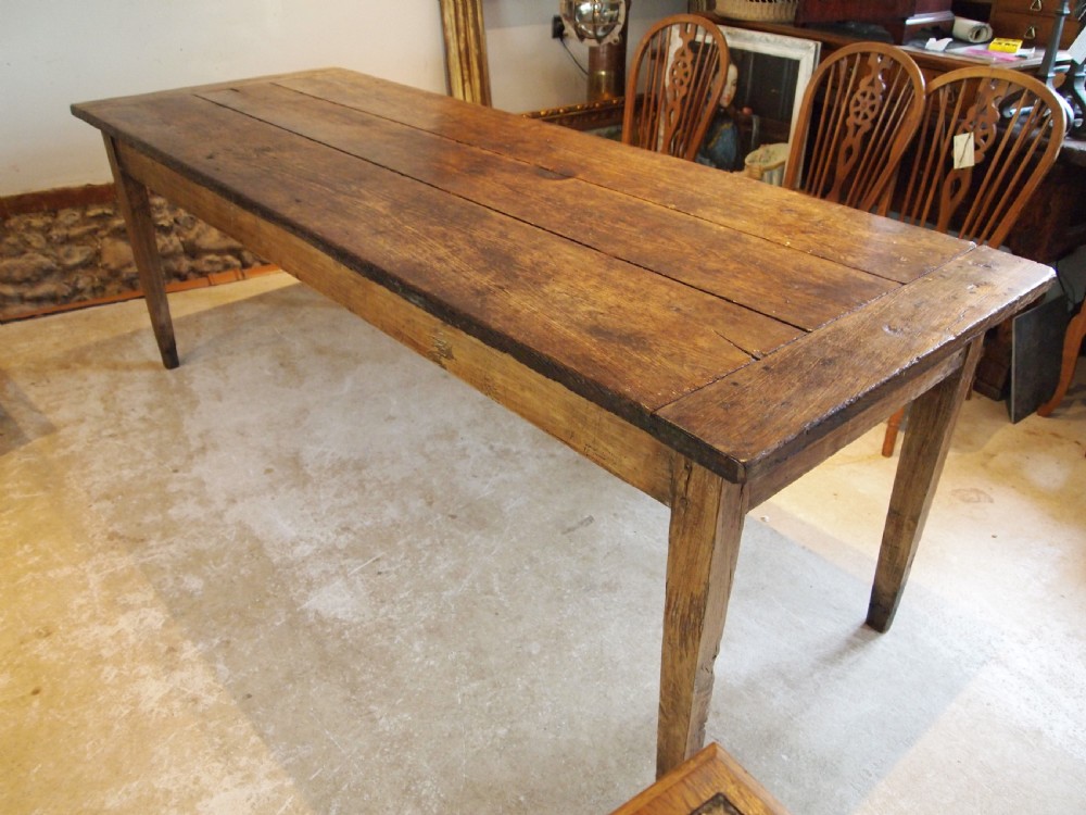 Table refectory dining farmhouse French oak c1800 View IX