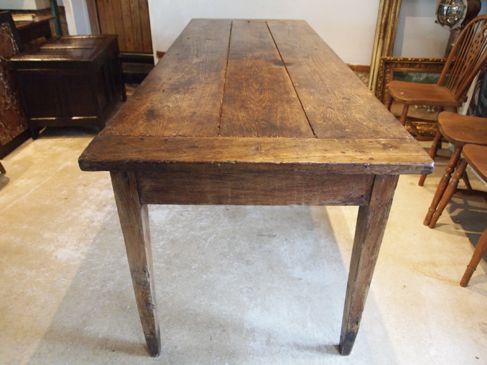 Table refectory dining farmhouse French oak c1800 View XI