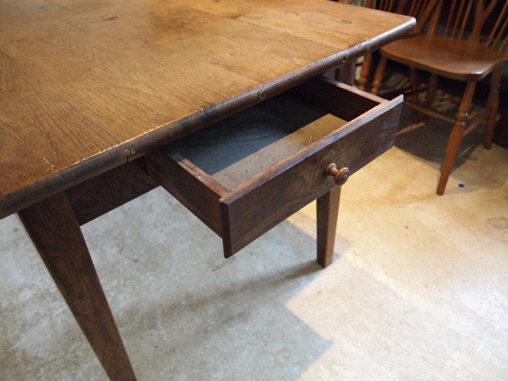 Table refectory dining farmhouse french Oak c1880 View III
