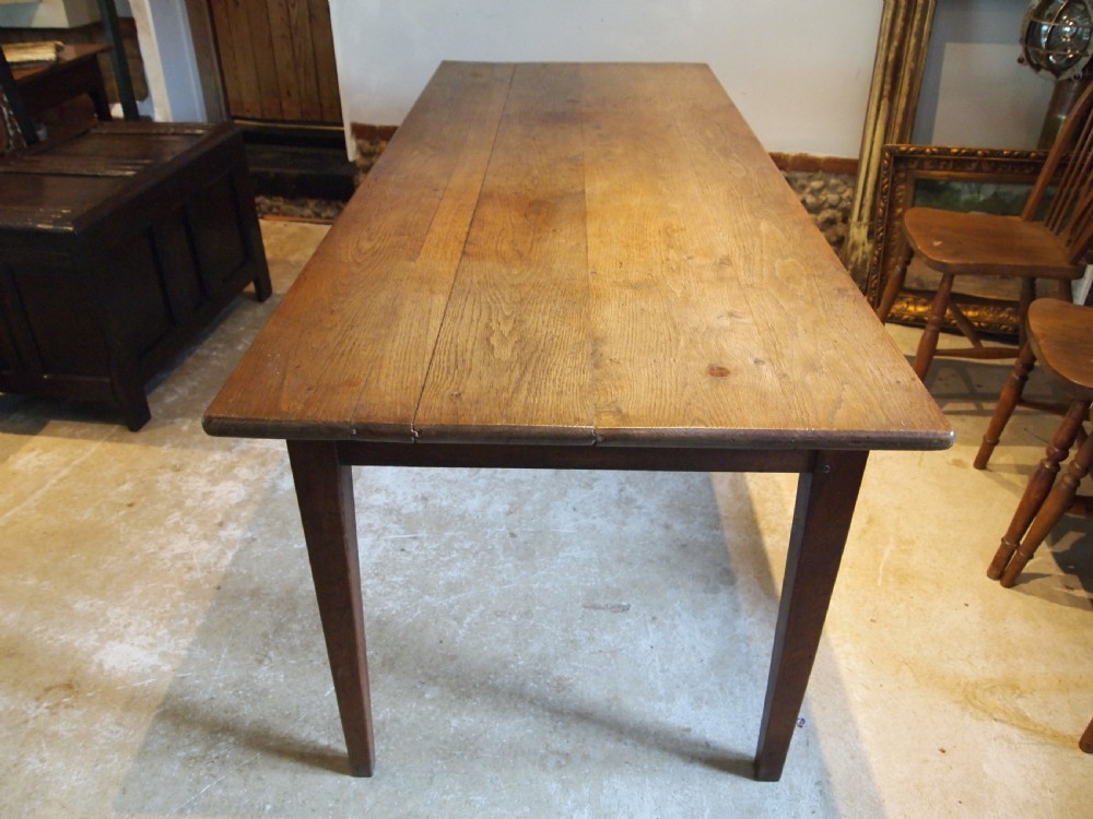 Table refectory dining farmhouse french Oak c1880 View VII